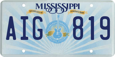 MS license plate AIG819