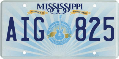 MS license plate AIG825