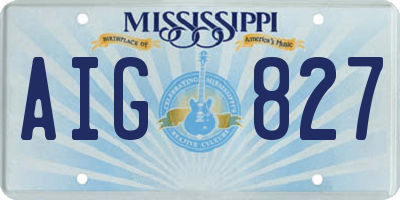 MS license plate AIG827