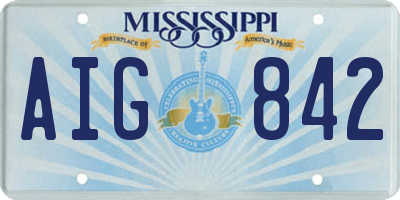 MS license plate AIG842