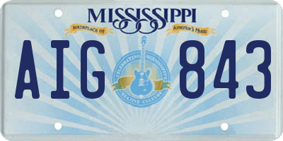 MS license plate AIG843