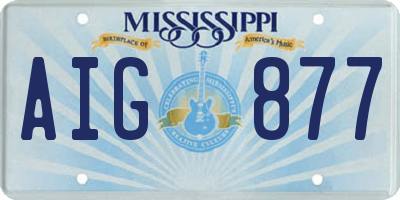 MS license plate AIG877