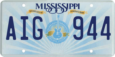 MS license plate AIG944