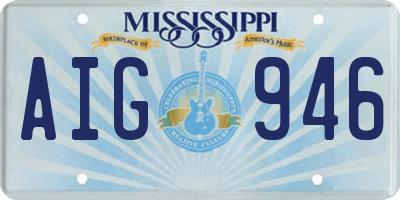 MS license plate AIG946