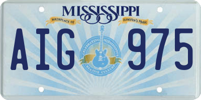 MS license plate AIG975