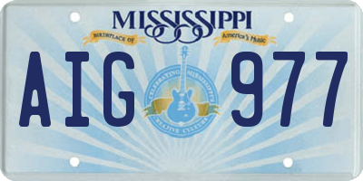 MS license plate AIG977