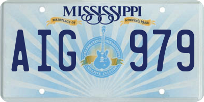 MS license plate AIG979