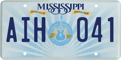 MS license plate AIH041
