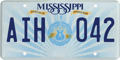 MS license plate AIH042