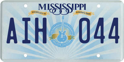 MS license plate AIH044