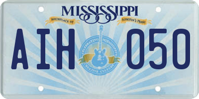 MS license plate AIH050
