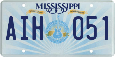 MS license plate AIH051