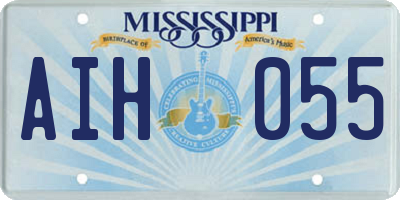 MS license plate AIH055