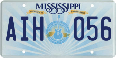 MS license plate AIH056