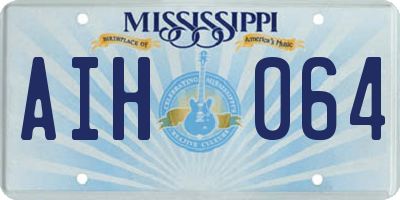 MS license plate AIH064