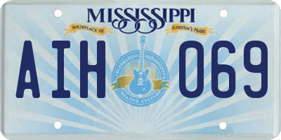MS license plate AIH069