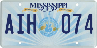 MS license plate AIH074