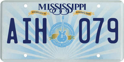 MS license plate AIH079