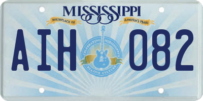 MS license plate AIH082
