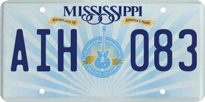 MS license plate AIH083