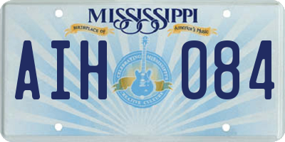 MS license plate AIH084