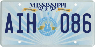 MS license plate AIH086