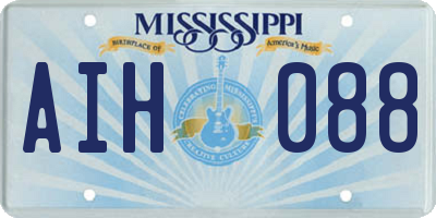 MS license plate AIH088