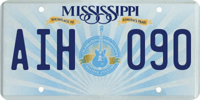 MS license plate AIH090
