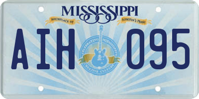 MS license plate AIH095