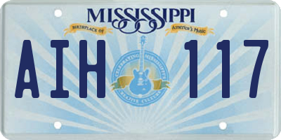MS license plate AIH117