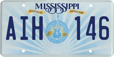 MS license plate AIH146