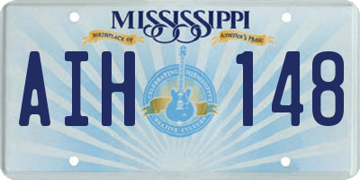 MS license plate AIH148