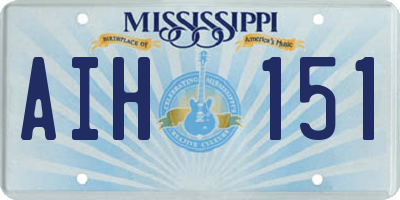 MS license plate AIH151