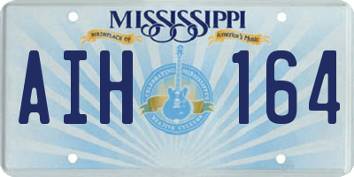 MS license plate AIH164