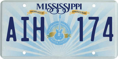 MS license plate AIH174