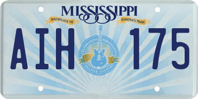 MS license plate AIH175