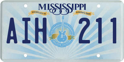 MS license plate AIH211