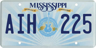 MS license plate AIH225