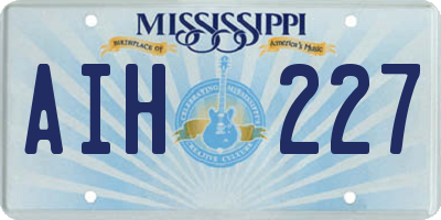 MS license plate AIH227