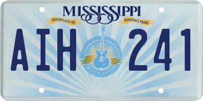 MS license plate AIH241