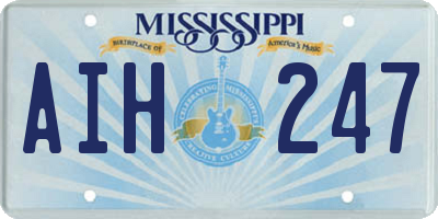 MS license plate AIH247
