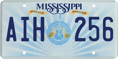 MS license plate AIH256