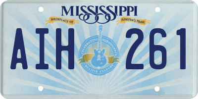 MS license plate AIH261