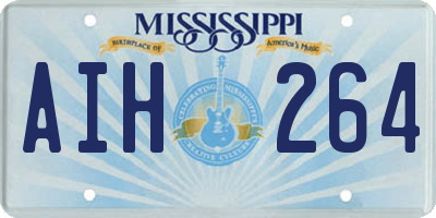 MS license plate AIH264