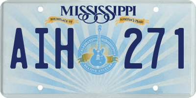MS license plate AIH271