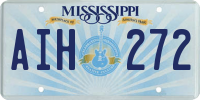 MS license plate AIH272