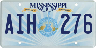 MS license plate AIH276