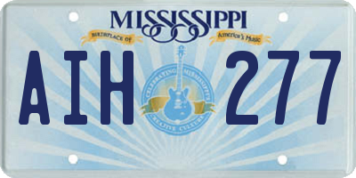 MS license plate AIH277