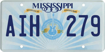 MS license plate AIH279