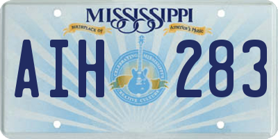 MS license plate AIH283
